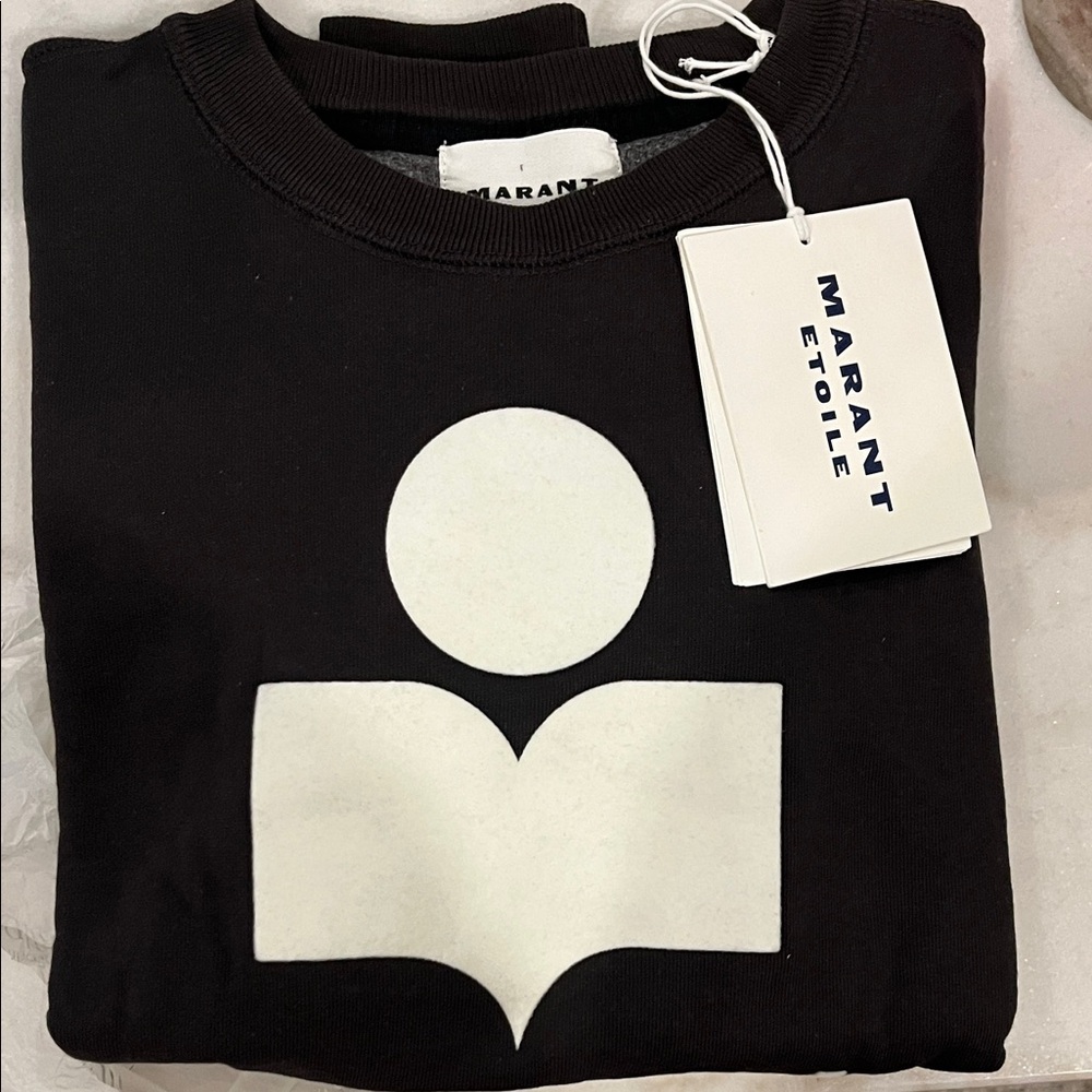 MARANT ETOILE MOBYLI FADED
BLACK ECRU SWEATSHIRT SIZE 34
Brand New